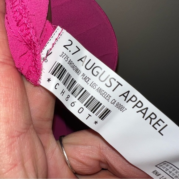 Endless Rose Pleats to Meet You Tie Top Magenta Size Medium NWT - Picture 8 of 12